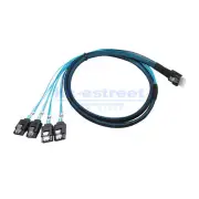 PCI-E Slimline SAS SFF-8654 4i to 4X SATA server hard drive conversion cable 1M
