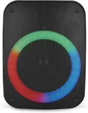QFX PBX-136 Portable Bluetooth Speaker with LED Party Lights - Built-in Black