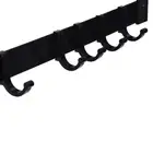 Rotating Wall Mounted Drying Rack with Hooks for Bathroom Space Saver Black
