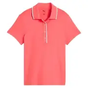 PUMA Women Cloudspun Bridges Golf Polo Peach Frost - SS25 NEW