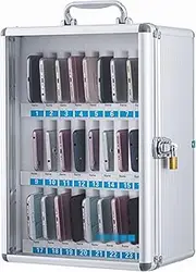 Cell Phone Locker Cell Phone Safe Deposit Box Transparent Cell Phone Storage Box With Lock For Dining Room Classroom Library (Size : 24 slots)