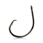 Mustad Demon Circle Hook, in Line, Wide Gap, 1X Fine Wire - Black Nickel-Size 6/