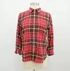 Denim & Supply Button-Up Shirt Blouse Tomboy Womens S NEW Plaid Red