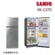 【SAMPO聲寶】370公升一級能效變頻雙門冰箱鈦金黑 SR-C37D-K5_廠商直送