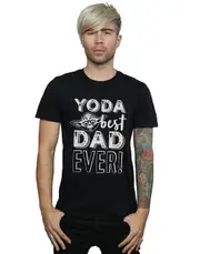 Absolute Cult Star Wars Men's Yoda Best Dad T-Shirt Black Medium