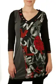 Graphic Print Tunic--THR-4877