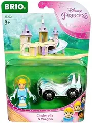 BRIO Disney Princess 33322 Aschenputtel mit Waggon - Ergänzung für die BRIO Holzeisenbahn - Empfohlen ab 3 Jahren