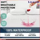 Lecluse Waterproof Bed Sheets Mattress Protector Pillow Cover Single Queen King
