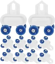 10pcs Mini Plastic Four Wheel Curtain Track Rollers Silent Operation Gliders for Smooth Drapery Movement Durable Hooks for Shower and Window Tracks Efficient Design for Rv Use