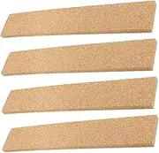 VILLFUL 4pcs Frameless Cork Board Strips Self-Adhesive Memo Strips for Office and Home Thickness Cork Material for Notes and Photos Easy to Install