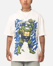 [GOAT CREW] Goat Crew X Teenage Mutant Ninja Turtles Leonardo X Sofles Vintage T-shirt Off White - Size 2XL 2XL Off White