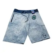 Pelagic Mens Board Shorts Argonaut 8 Stretch Swim Trunks Blue Size 36