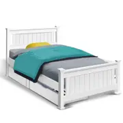 Kids Rio Single Storage Bed With Drawers White