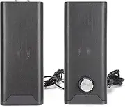 Computer Speakers, HiFi Sound 360 Degree Panoramic Sound Woofer, USB Powered Desktop Speakers, Plug and Play, Wired Mini Desktop Stereo Speakers