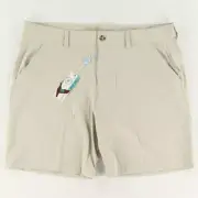Genteal High Stretch Brrr Bunker Nylon Golf Shorts Stone Men's 38