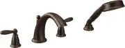 Moen Brantford T924ORB Oil Rubbed Bronze Two-Handle Deck Mount Tub Trim only New