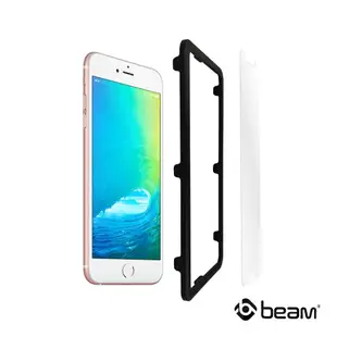 【BEAM】 iPhone 8+/7+/6+/6s+ 透明耐衝擊鋼化玻璃保護貼