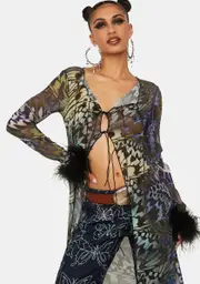 [Jaded London] Volare Lace-Up Butterfly Duster