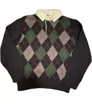 Gymboree Ace Pilot Navy Preppy Argyle Collared Sweater Boys M 7-8 NEW NWT