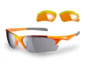 Sunwise Twister Orange Cycling Sunglasses includes 3 Interchangeable Lenses