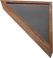 Mobestech Flag Display Case Rustic Flag Holder for Burial Flags Elegant Natural Wood Flag Container for Home Decor Protective Cover Included for Patriotism