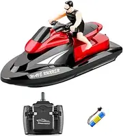 Vaguelly Motor Boat Vacuum High-Speed Double Electric Product Yacht Wireless Machine Multi-Layer Container Remote Control Kit Battery Red
