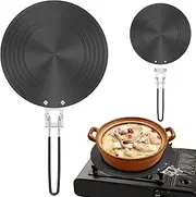 Heat Diffuser Plate, Aluminum Alloy Heat Conduction Plate Double Sided, Flame Guard Induction Hob Ring Plate, Washable Induction Cooktop Converter Plate for Most Cookwares (A)