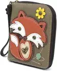 New Chala ZIP AROUND WALLET Credit Card Organizer Vegan FOX Olive Green gift