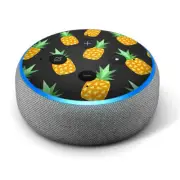 Vinyl Decal Skin for Amazon Echo Dot 3rd Gen - Pineapples Dark Background