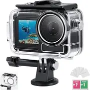NEEWER 197ft/60m Waterproof Diving Housing Compatible with DJI Osmo Action 5 Pro/Action 4/Action 3 Cameras， Ultra Transparent Protective Case with 6 Anti Fog Inserts for Underwater Photography， WP5