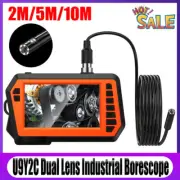 8mm Dual Lens Industrial Endoscope Camera 4.3"HD 1080P Borescope IP67 2m/5m/10m