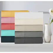 In2Linen / Harper Home Mega King Bed Fitted Sheet 300 TC Cotton Percale - Assorted colours