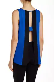 NWT PARKER TANK TOP CUTOUT Open Back Cobalt Blue,sz.L