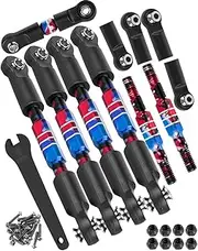 RCMYou RC Aluminum Turnbuckles Camber Links Upgrades Part for 1/10 Slash/Stampede/Rustler/Bandit 4x4 4WD VXL,Alloy Turnbuckles Camber Links Hops Up,Rainbow