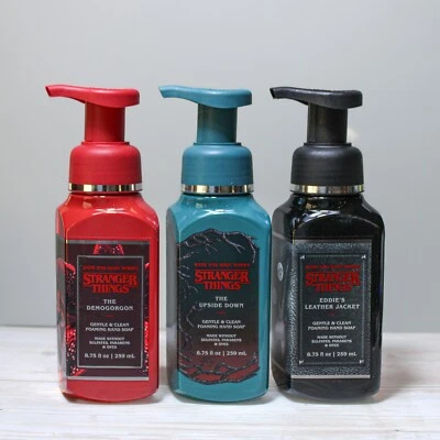 3 Pc Bath & Body Works STRANGER THINGS Collab Gentle & Clean Foaming Soap