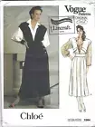 Vogue Designer Sewing Pattern 1584, Chloe Vintage Jumper, Blouse, Size 14, Uncut