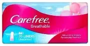 Carefree Breathable Unscented Liners 20 Pack