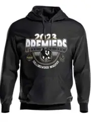 Collingwood Magpies 2023 AFL Mens Premiers Black Hoodie Sizes S-3XL