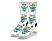 BRAND NEW ADULT / JUNIOR SAVVY SOX FREE WAVES WHITE SOCKS LIMITED EDITION OSFA
