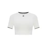 [Amiri] Amiri Cropped Ribbed T-shirt S WHITE