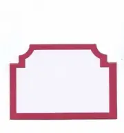 Place Cards by Recollections Pack of 24 White Red Trim Foldout Self-Standing