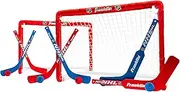 Franklin Sports NHL Kids Mini Hockey Goal Set - (2) Mini + Knee Hockey Goals, (4) Youth Sticks, (2) Goalie Sticks + (4) Foam Balls - Knee + Mini Hockey Set