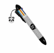 Panda Multicolour Pen with Retractable Pencil - 6 Colour Pen