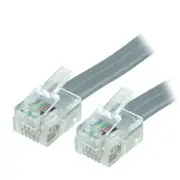 RiteAV 50FT ( 15.2M ) RJ12/M-RJ12/M 6P6C Straight for Data Phone Line Cord Gray