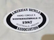 Vintage 1987 AMERICAN BICYCLE ASSOC. STICKER Old School Decal BMX HARO Circle K