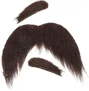 1 Set Self-Adhesive Beard and Eyebrows Fake Beard Fake Mustache and Eyebrows Fake Mustache Beards Old Man Beard Costume Props Costume Beards for Adults Stick on Mustache Black
