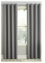 New Sun Zero Lichtenberg Gray Grommet 1 Curtain Panel 54" X 84" ONE PANEL Saxon