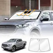 X-CAR Windscreen Sun Shade for Mazda BT-50 BT50 Dual Cab 2020-2025 TF Series Blocks UV Rays Foldable Custom Wind Screen Sun Visor Protector
