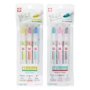 SAKURA highlighter pen Mixline mix line 6color set