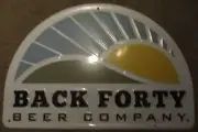 BACK FORTY alabama naked pig METAL TACKER SIGN craft beer brewing brewery E